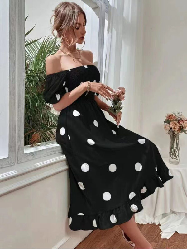 Elegant Polka Dot Black